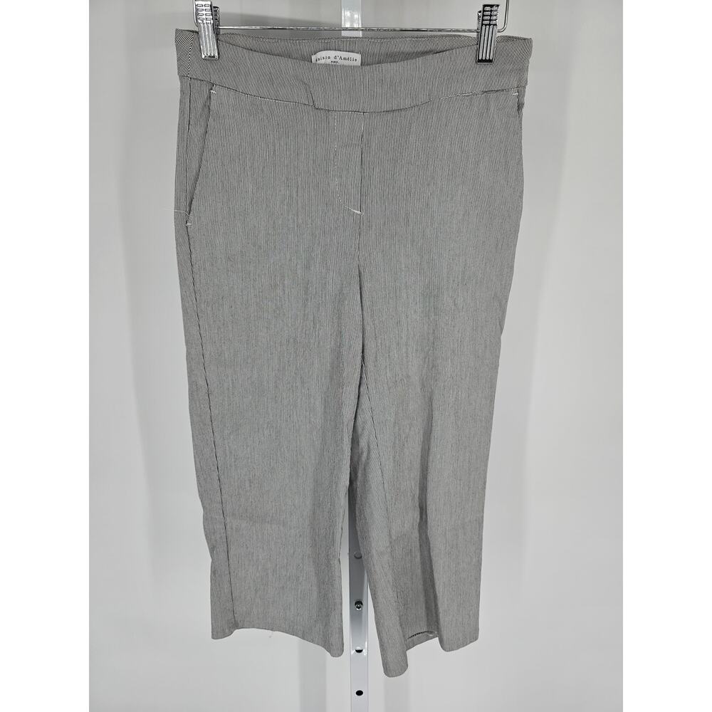 Maison D' Amelie Paris Womens Sz 2 Capri Length Pull On Pants Conductor Striped